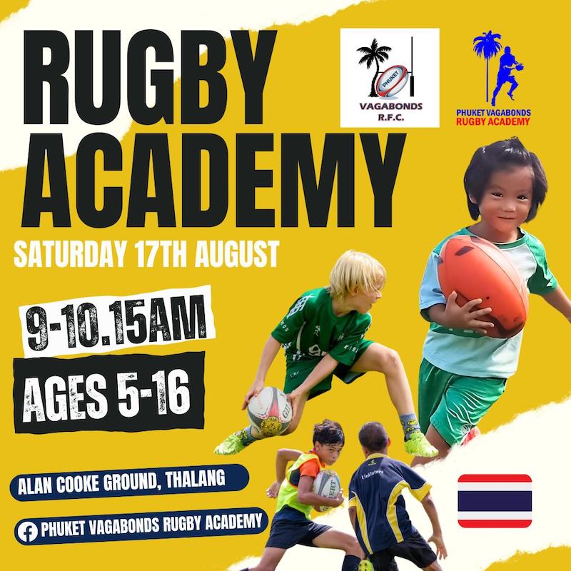 Phuket Vagabonds Rugby Academy - Rugby Youth Academy trial