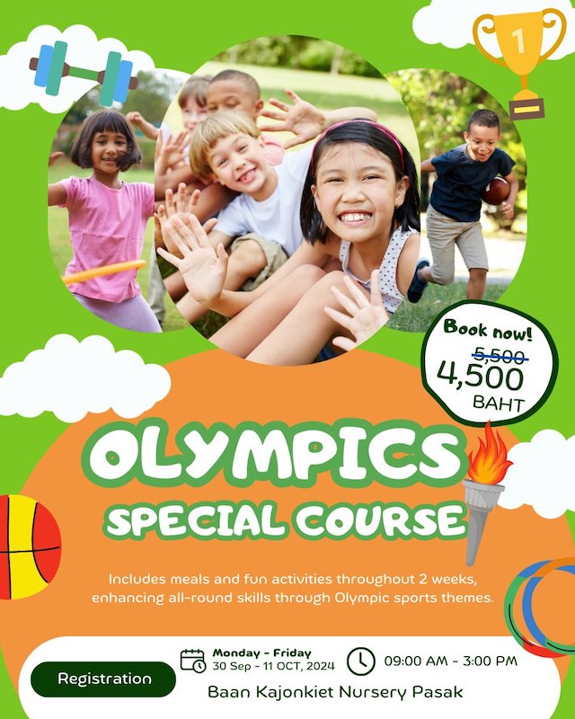 Baan Kajonkiet Nursery Pasak - Olympics Special Course