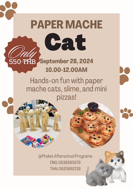 Phuket Afterschool Programs & Workshops - Paper Mache Cat