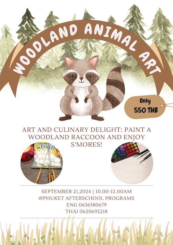 Phuket Afterschool Programs & Workshops - Woodland Animal Art