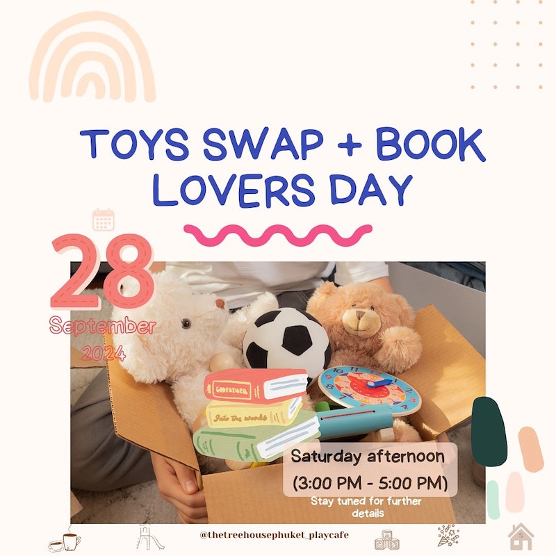 The Treehouse Phuket Play Cafe - Toys Swap + Book Lovers day