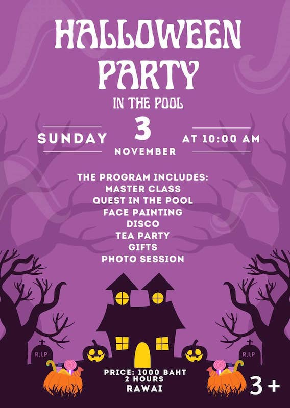 Halloween Party in The Pool