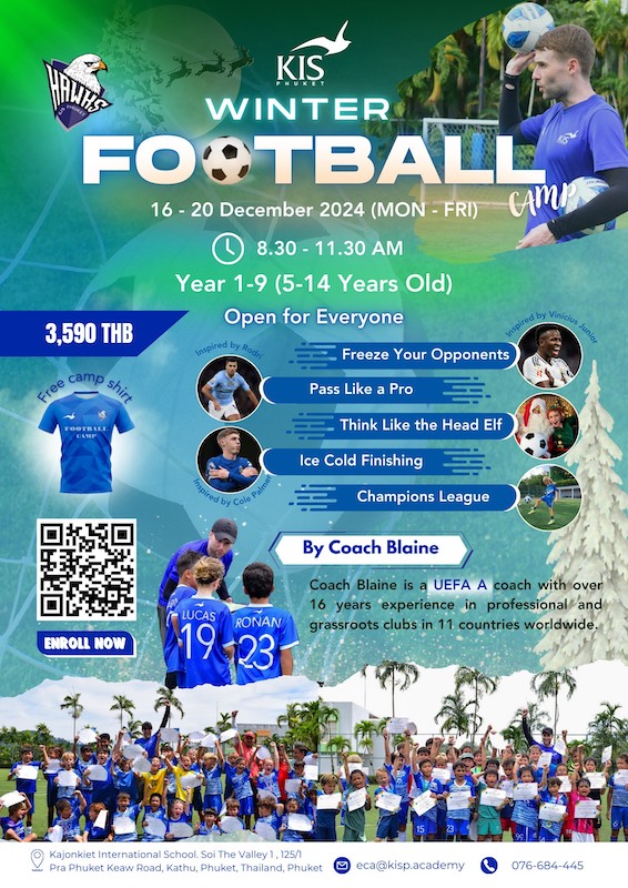 Kajonkiet International School Phuket - Winter Football Camp