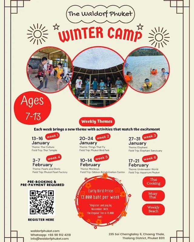 The Waldorf Phuket - Winter Camp 7 - 13 Years.