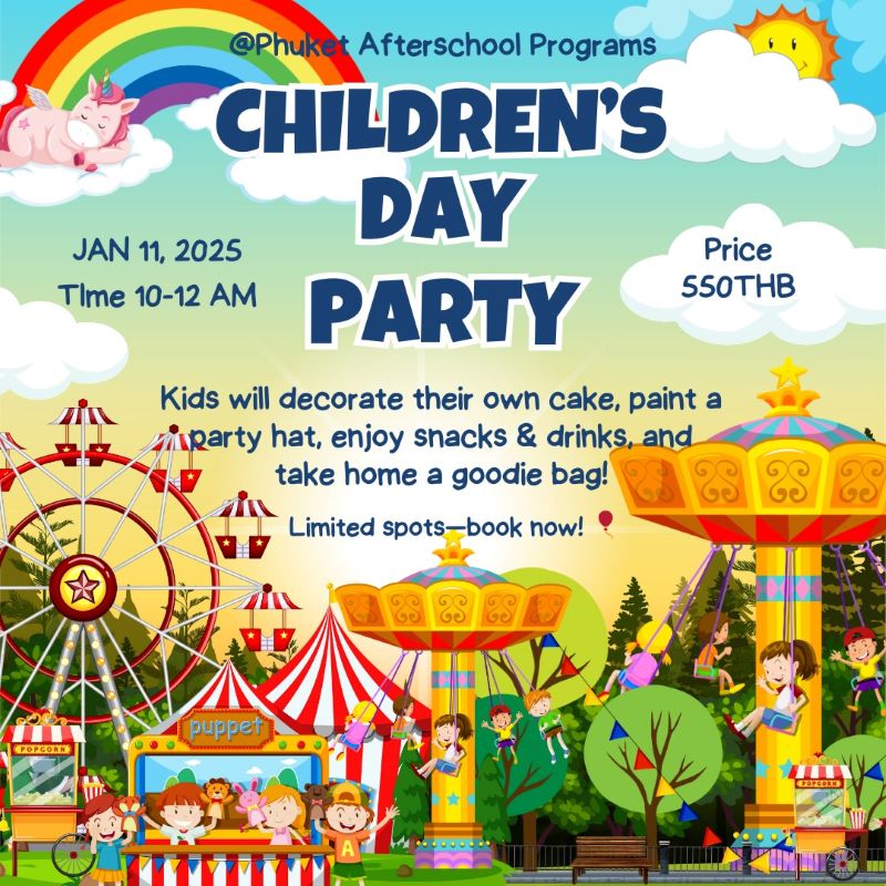 Phuket Afterschool Programs & Workshops - Children's Day Party Workshop