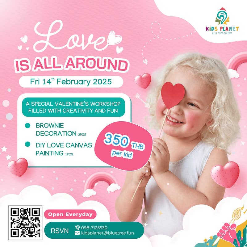 Kids Planet at Blue Tree Phuket - Valentine's Workshop