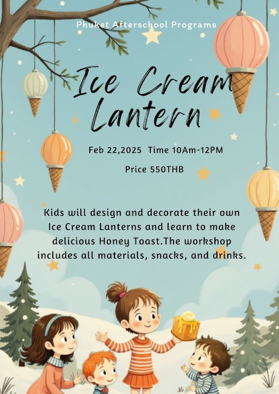 Phuket Afterschool Programs & Workshops - Ice Cream Lantern Workshop