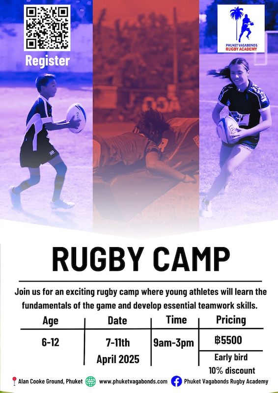 Phuket Vagabonds Rugby Academy - April Rugby Camp 2025